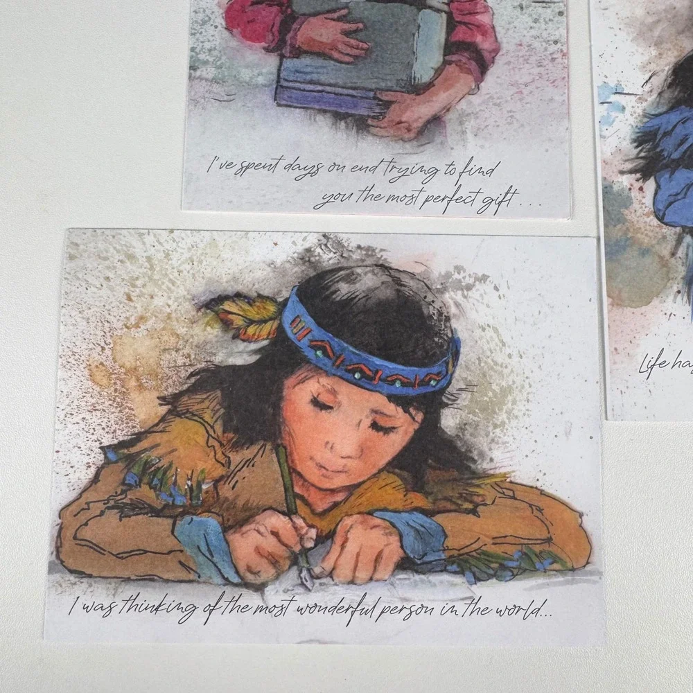 St‎ Labre Indian School Greeting Cards Set 3 Ellie Colton Indigenous Art 23 A18Q
